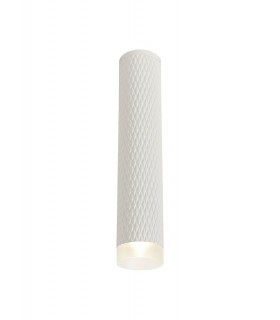 1 Light 30cm Surface Mounted Ceiling GU10, Sand White, Acrylic Ring - 1