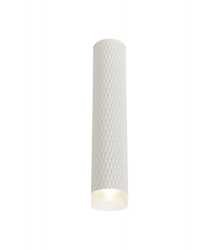 1 Light 30cm Surface Mounted Ceiling GU10, Sand White, Acrylic Ring - 1