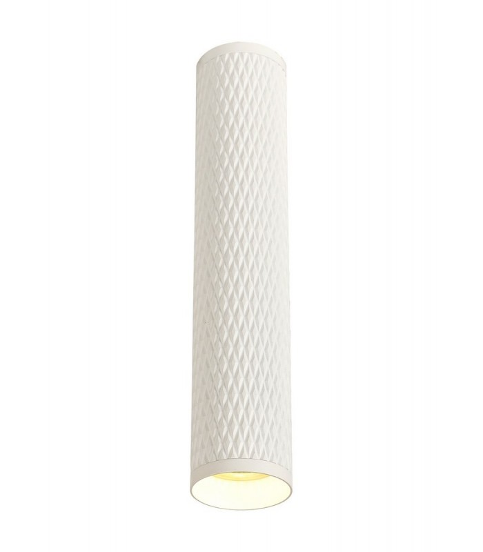 1 Light 30cm Surface Mounted Ceiling GU10, Sand White, Acrylic Ring - 8