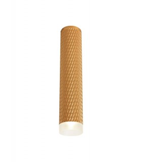 1 Light 30cm Surface Mounted Ceiling GU10, Champagne Gold, Acrylic Ring - 1