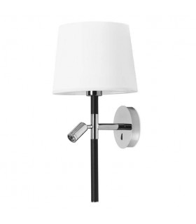 LED 2 Light Indoor Wall Light Reading Lamp Chrome, E27 - 1