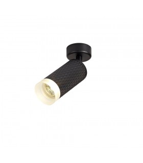 1 Light Surface Mounted Spotlight GU10, Sand Black, Acrylic Ring - 1