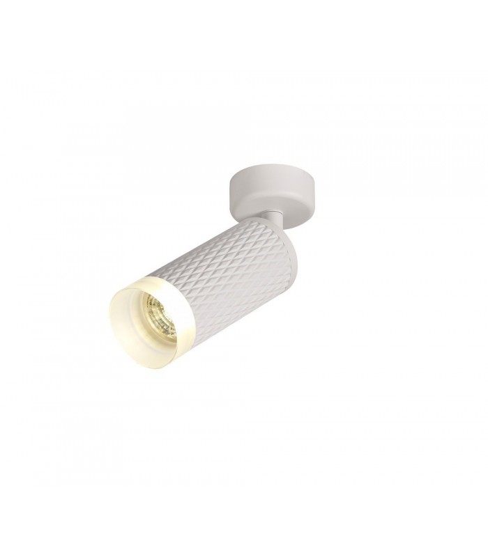 1 Light Surface Mounted Spotlight GU10, Sand White, Acrylic Ring - 1