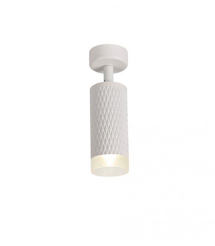1 Light Surface Mounted Spotlight GU10, Sand White, Acrylic Ring - 4