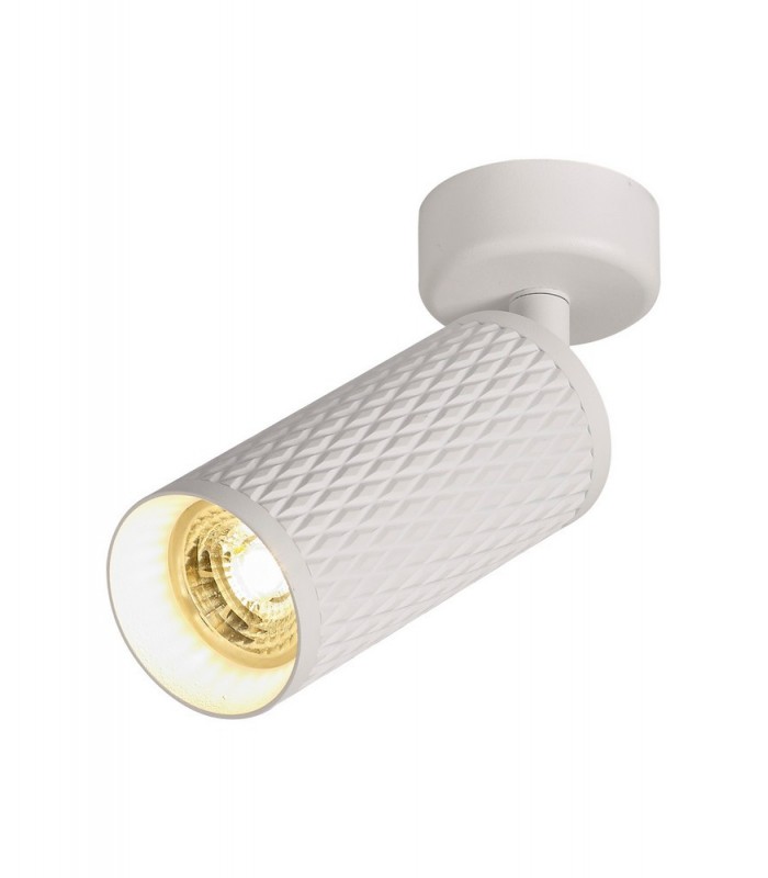 1 Light Surface Mounted Spotlight GU10, Sand White, Acrylic Ring - 12