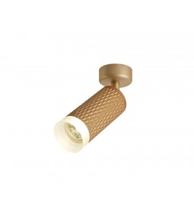 1 Light Surface Mounted Spotlight GU10, Champagne Gold, Acrylic Ring - 1