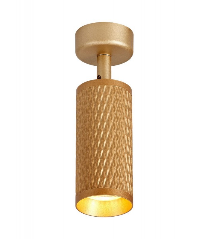 1 Light Surface Mounted Spotlight GU10, Champagne Gold, Acrylic Ring - 7