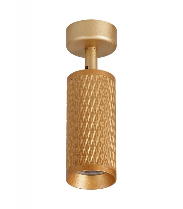 1 Light Surface Mounted Spotlight GU10, Champagne Gold, Acrylic Ring - 8
