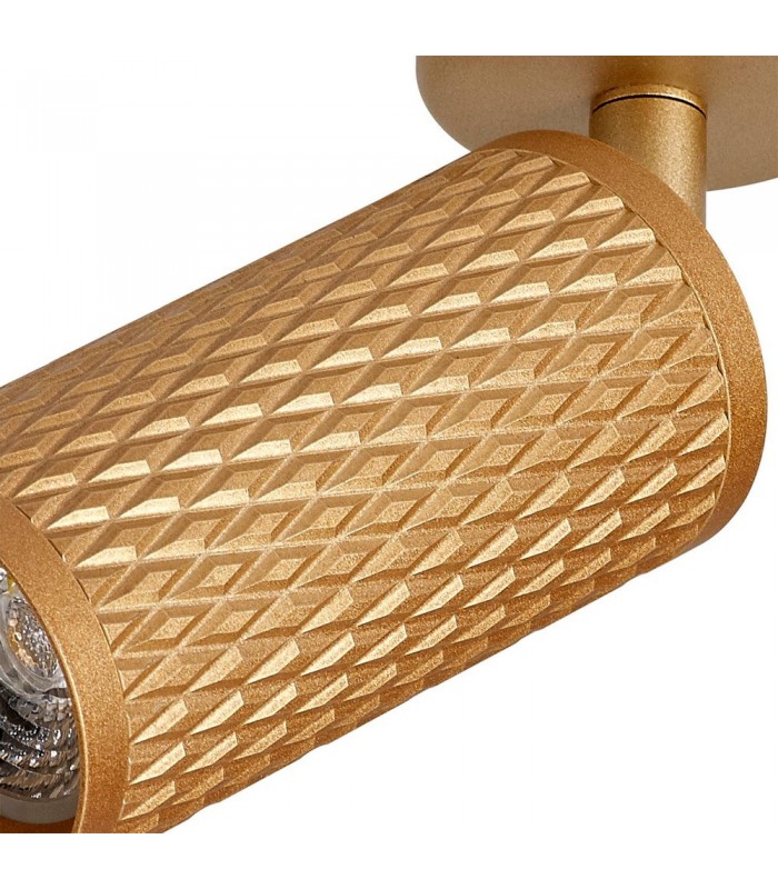 1 Light Surface Mounted Spotlight GU10, Champagne Gold, Acrylic Ring - 10