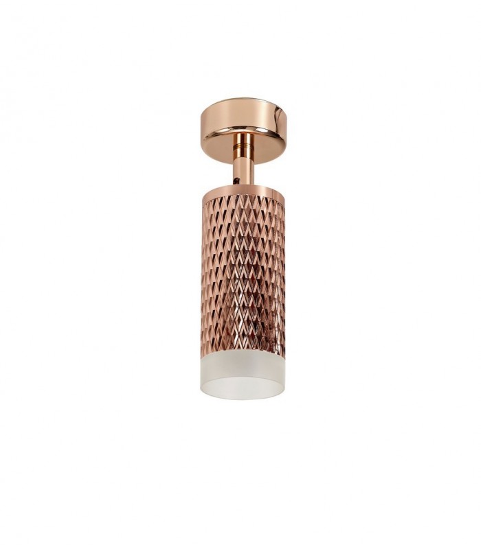 1 Light Surface Mounted Spotlight GU10, Rose Gold, Acrylic Ring - 5