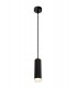 1 Light 20cm Ceiling Pendant Light GU10, Sand Black, Acrylic Ring - 1