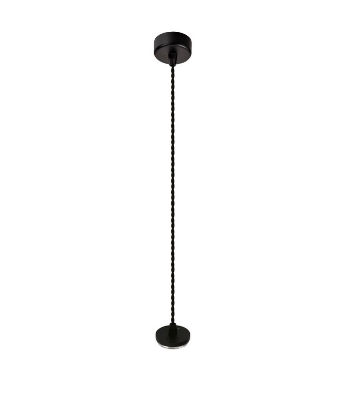 1 Light 20cm Ceiling Pendant Light GU10, Sand Black, Acrylic Ring - 12