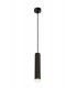 1 Light 30cm Ceiling Pendant Light GU10, Sand Black, Acrylic Ring - 1