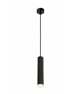 1 Light 30cm Ceiling Pendant Light GU10, Sand Black, Acrylic Ring - 1