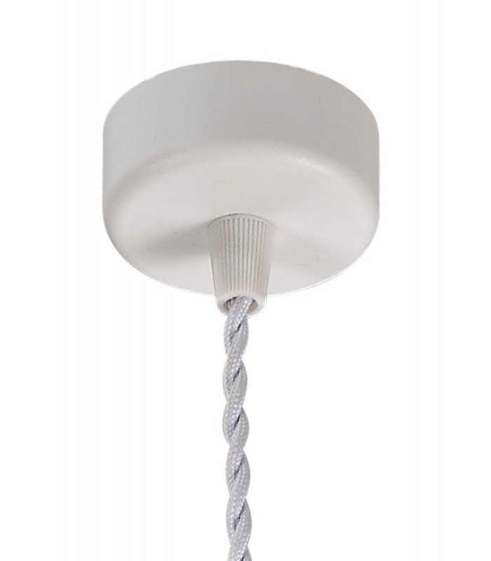 1 Light 11cm Ceiling Pendant Light GU10, Sand White, Acrylic Ring - 8