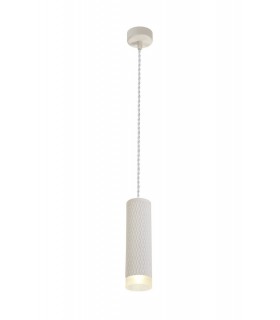 1 Light 20cm Ceiling Pendant Light GU10, Sand White, Acrylic Ring - 1