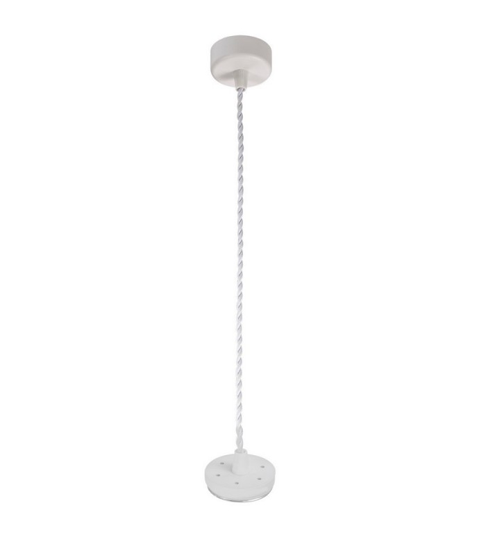 1 Light 20cm Ceiling Pendant Light GU10, Sand White, Acrylic Ring - 12