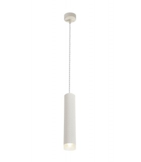 1 Light 30cm Ceiling Pendant Light GU10, Sand White, Acrylic Ring - 1