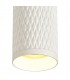 1 Light 30cm Ceiling Pendant Light GU10, Sand White, Acrylic Ring - 7