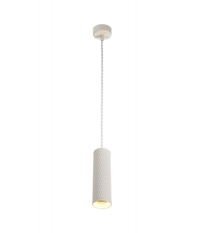1 Light 20cm Ceiling Pendant Light GU10, Sand White - 1