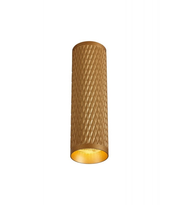 1 Light 20cm Ceiling Pendant Light GU10, Champagne Gold, Acrylic Ring - 8