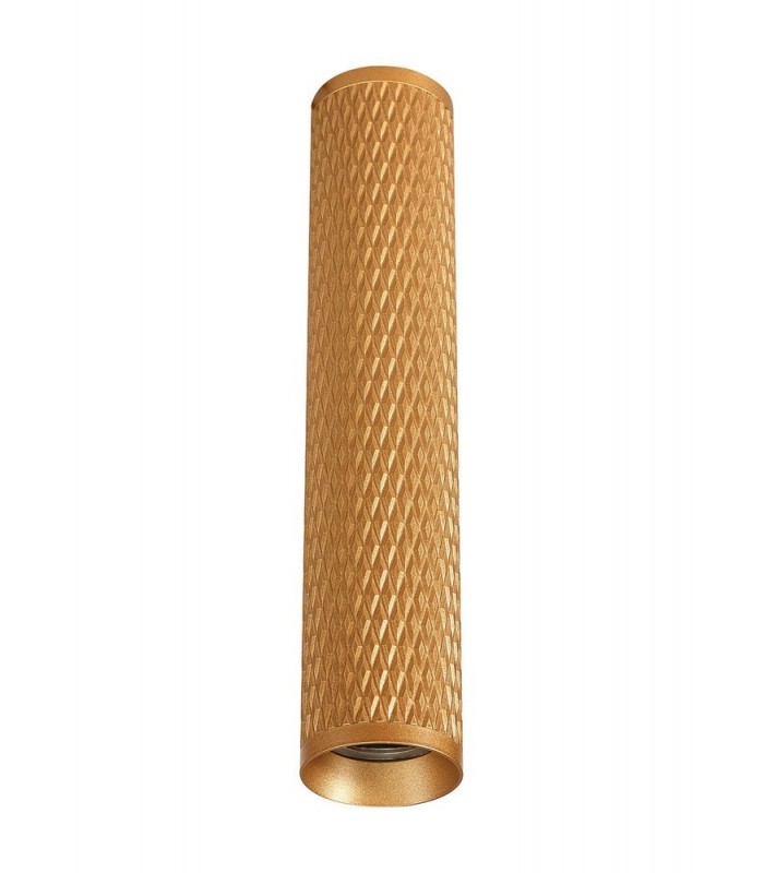 1 Light 30cm Ceiling Pendant Light GU10, Champagne Gold, Acrylic Ring - 4