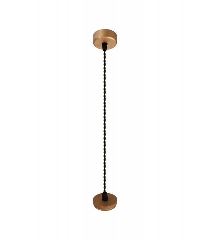 1 Light 30cm Ceiling Pendant Light GU10, Champagne Gold, Acrylic Ring - 12