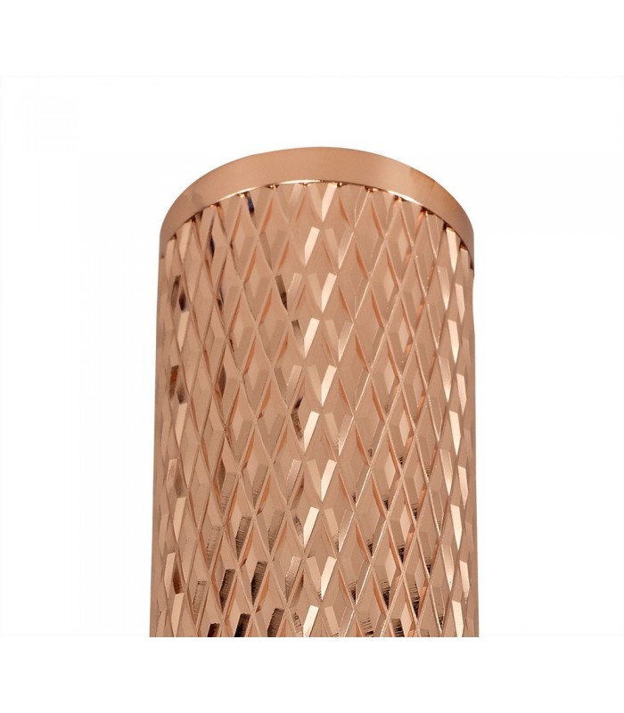 1 Light 20cm Ceiling Pendant Light GU10, Rose Gold, Acrylic Ring - 5