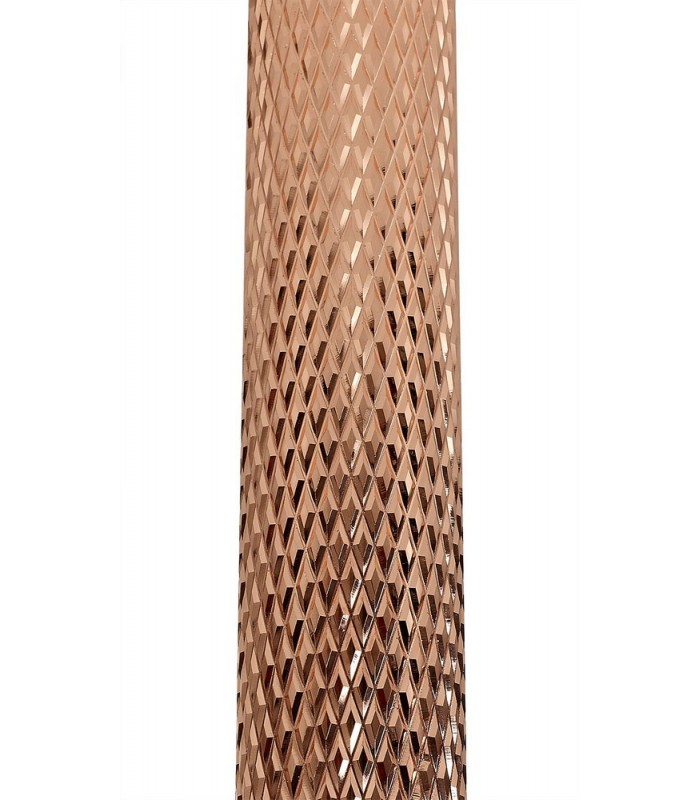 1 Light 30cm Ceiling Pendant Light GU10, Rose Gold, Acrylic Ring - 6