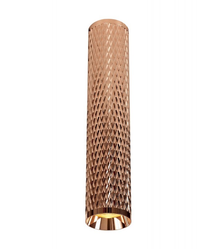 1 Light 30cm Ceiling Pendant Light GU10, Rose Gold, Acrylic Ring - 8