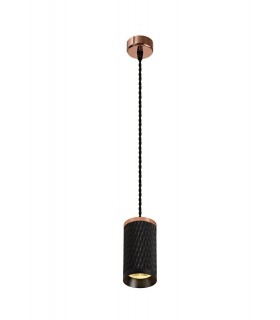 1 Light 11cm Ceiling Pendant Light GU10, Rose Gold, Sand Black - 1