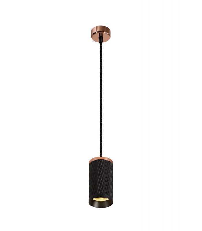 1 Light 11cm Ceiling Pendant Light GU10, Rose Gold, Sand Black - 1