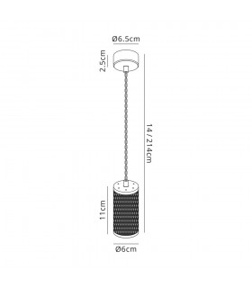 1 Light 11cm Ceiling Pendant Light GU10, Rose Gold, Sand Black - 2