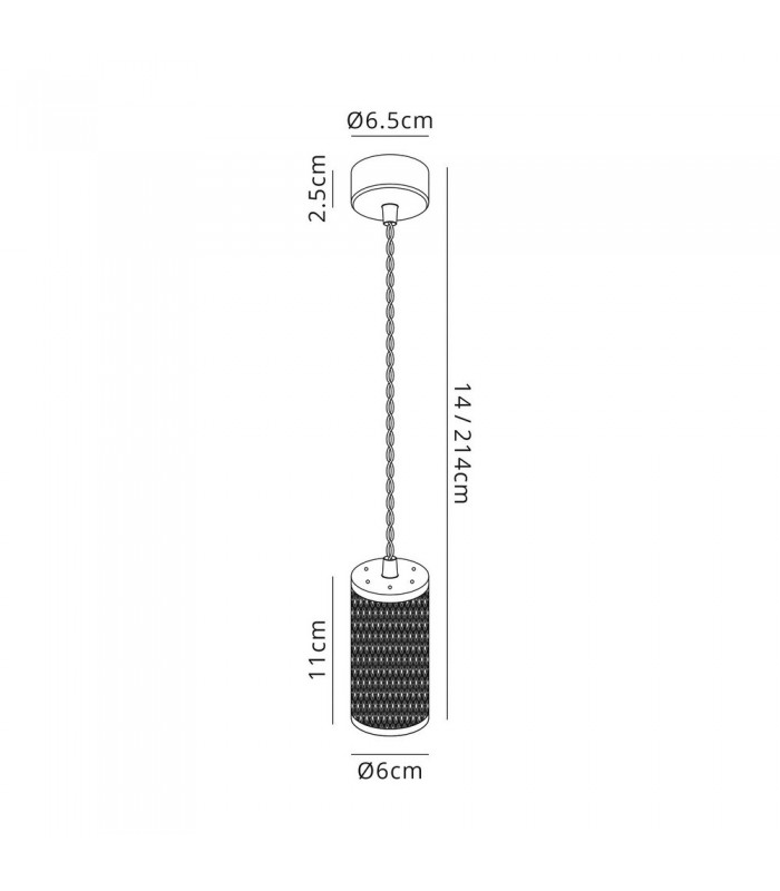 1 Light 11cm Ceiling Pendant Light GU10, Rose Gold, Sand Black - 2