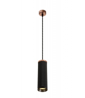 1 Light 20cm Ceiling Pendant Light GU10, Rose Gold, Sand Black - 1