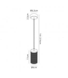 1 Light 30cm Ceiling Pendant Light GU10, Rose Gold, Sand Black - 2