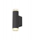 2 Light Wall Lamp GU10, Sand Black, Acrylic Rings - 1