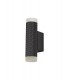 2 Light Wall Lamp GU10, Sand Black, Acrylic Rings - 3