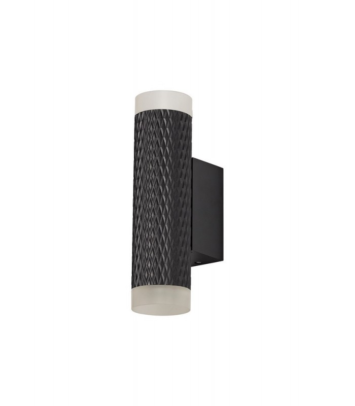 2 Light Wall Lamp GU10, Sand Black, Acrylic Rings - 3