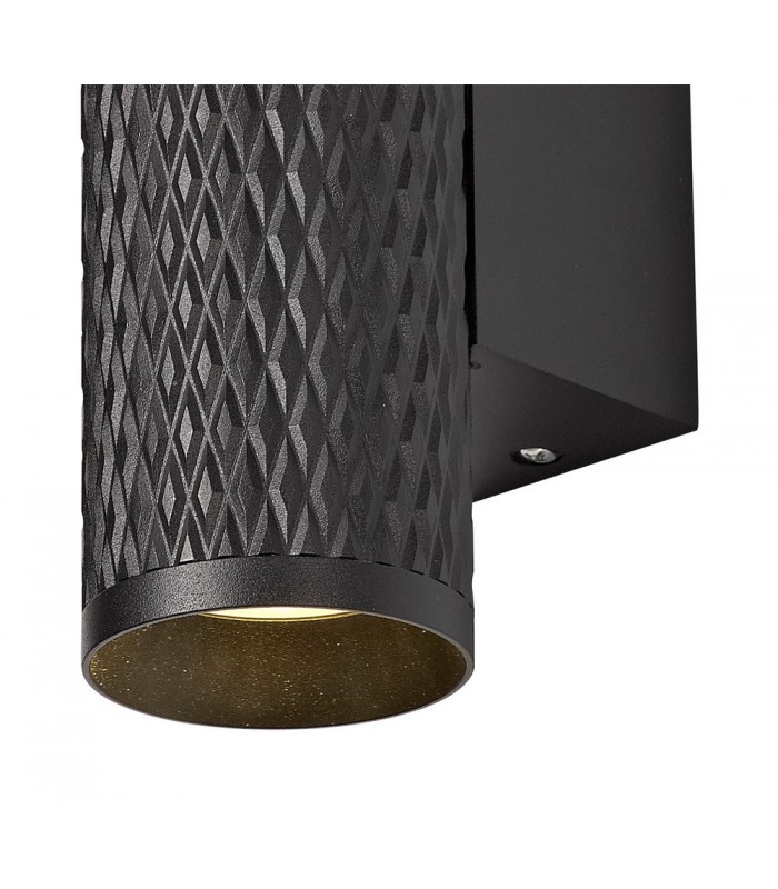 2 Light Wall Lamp GU10, Sand Black, Acrylic Rings - 5
