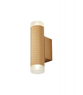 2 Light Wall Lamp GU10, Champagne Gold, Acrylic Rings - 1