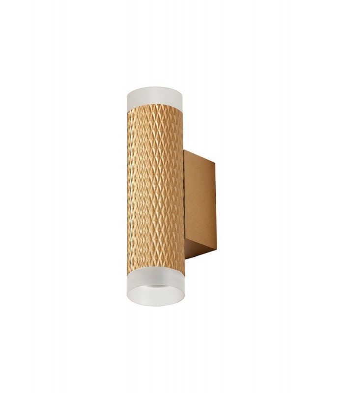 2 Light Wall Lamp GU10, Champagne Gold, Acrylic Rings - 3
