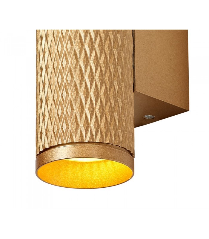 2 Light Wall Lamp GU10, Champagne Gold, Acrylic Rings - 5