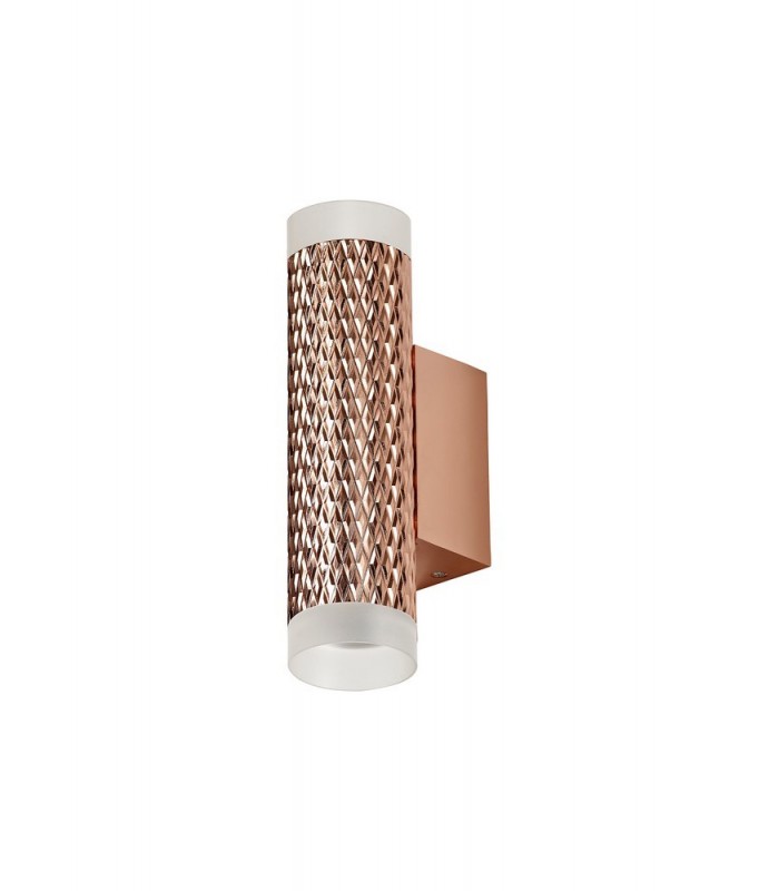 2 Light Wall Lamp GU10, Rose Gold, Acrylic Rings - 3