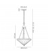 2 Light Uplighter Ceiling Pendant E27 With 30cm Tiffany Shade, Amber, Crystal, Aged Antique Brass - 2