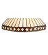 2 Light Uplighter Ceiling Pendant E27 With 30cm Tiffany Shade, Amber, Crystal, Aged Antique Brass - 10