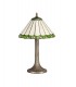 1 Light Tree Like Table Lamp E27 With 30cm Tiffany Shade, Green, Crystal, Aged Antique Brass - 3
