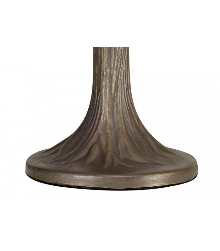 1 Light Tree Like Table Lamp E27 With 30cm Tiffany Shade, Green, Crystal, Aged Antique Brass - 4