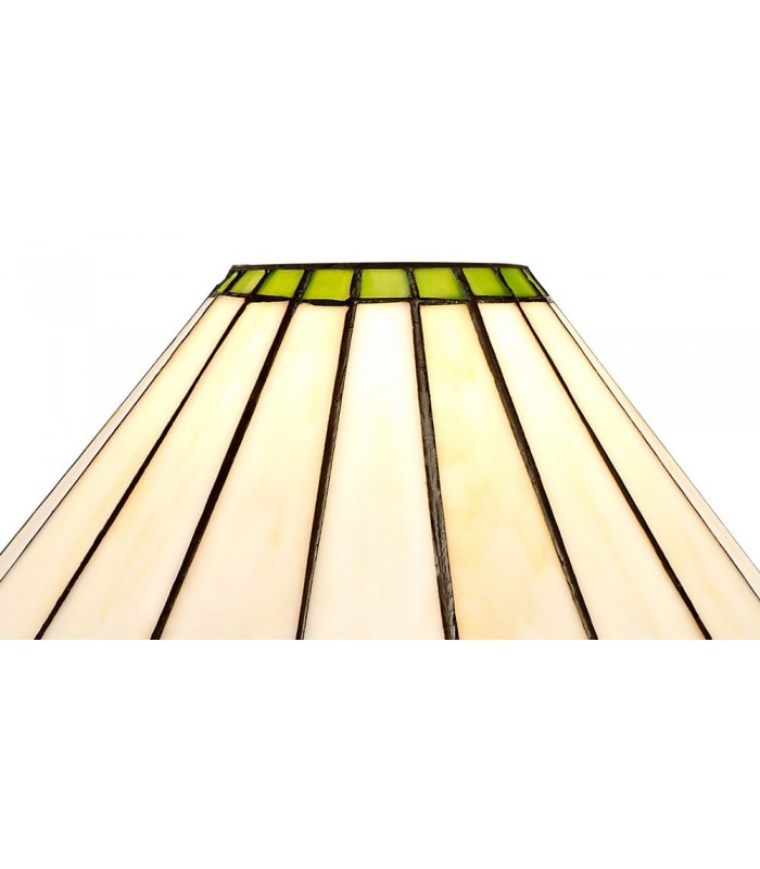 1 Light Tree Like Table Lamp E27 With 30cm Tiffany Shade, Green, Crystal, Aged Antique Brass - 10