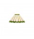 1 Light Curved Table Lamp E27 With 30cm Tiffany Shade, Green, Crystal, Aged Antique Brass - 12